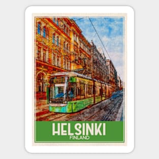 Helsinki Finland Travel Art Sticker